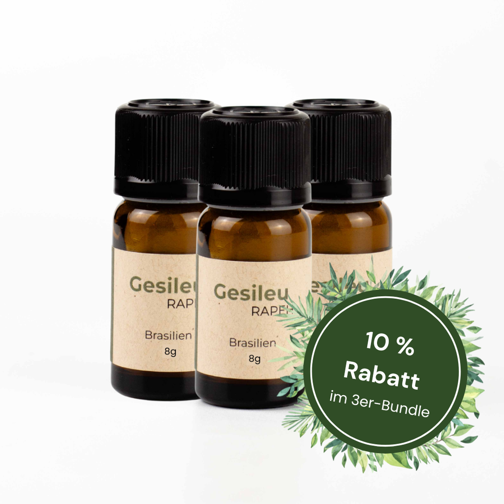 Rapeh, Rapè, Hape, aus Brasilien, Gesileu, Set, Rapé aus Brasilien, 8g, im Glas wiederverschließbar, traditionelles rapé, spare 10% im Rapé Bundle