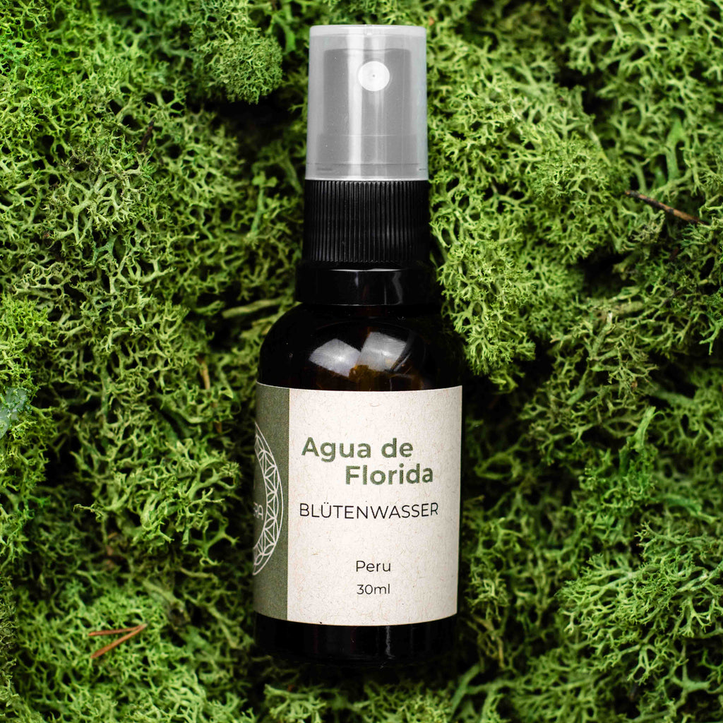 Agua de Florida, Blütenwasser aus Peru, Zeremonie Duft, Spray in Glasflasche