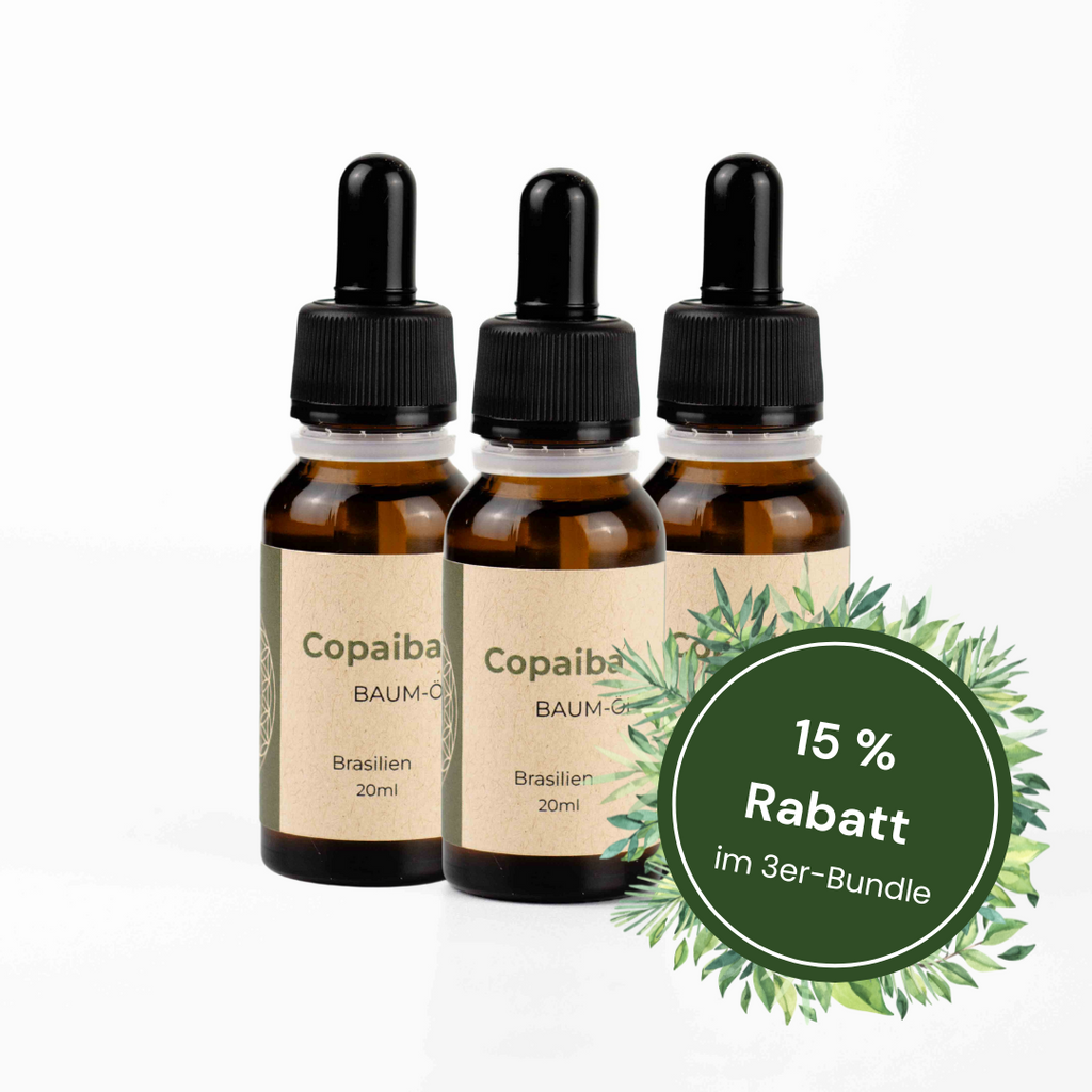 Copaiba Öl, Copaiba Baum Harz, Öl in Pipette, aus Brasilien, 20ml, 3er Bundle