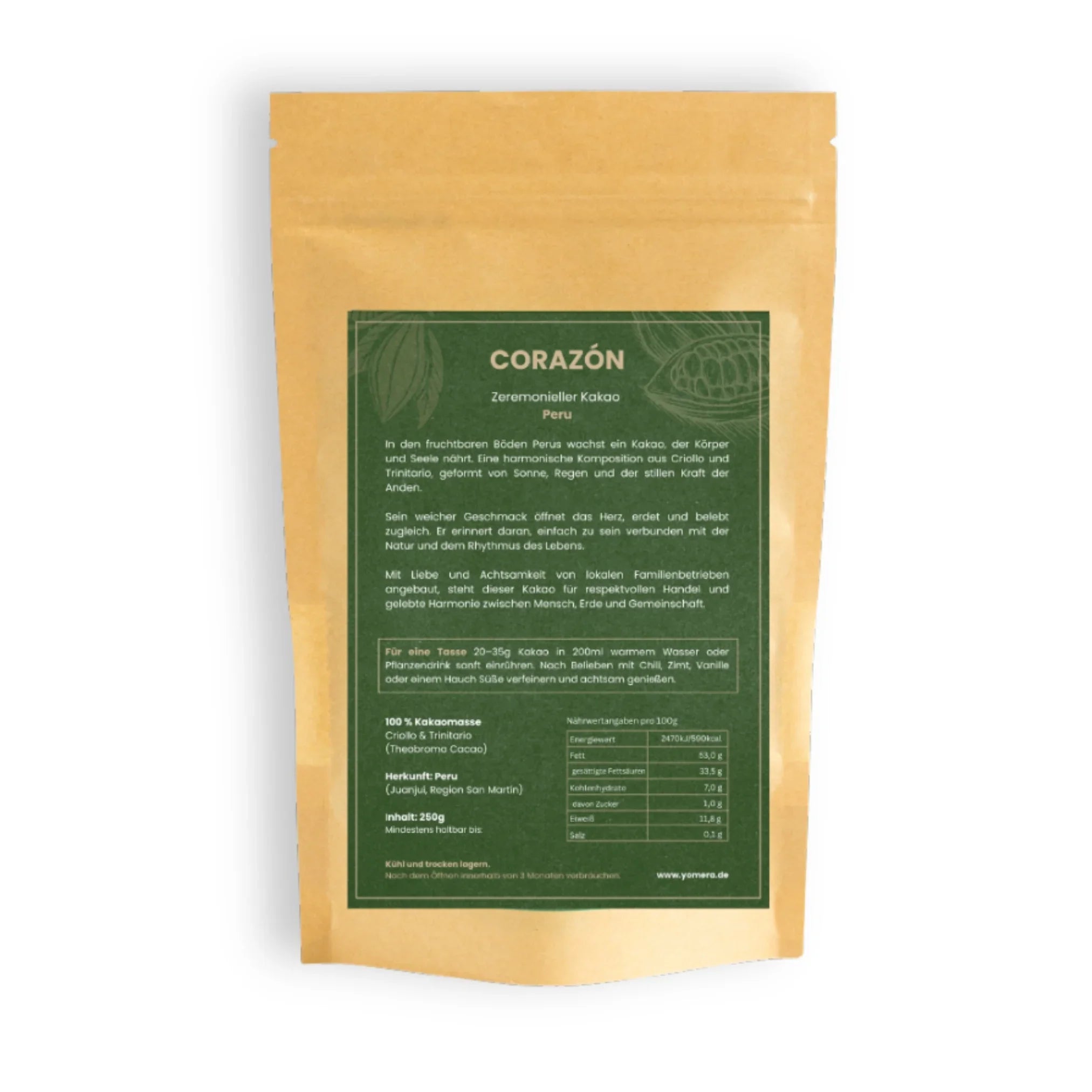 Zeremonieller Kakao, Ceremonial Blend, Zeremonie Bio Kakao aus Peru. Corazon aus Criollo und Trinitario Bohnen aus Juanjuí, Direkt und fair von Kleinbauern, Kakao Zeremonie, Anleitung