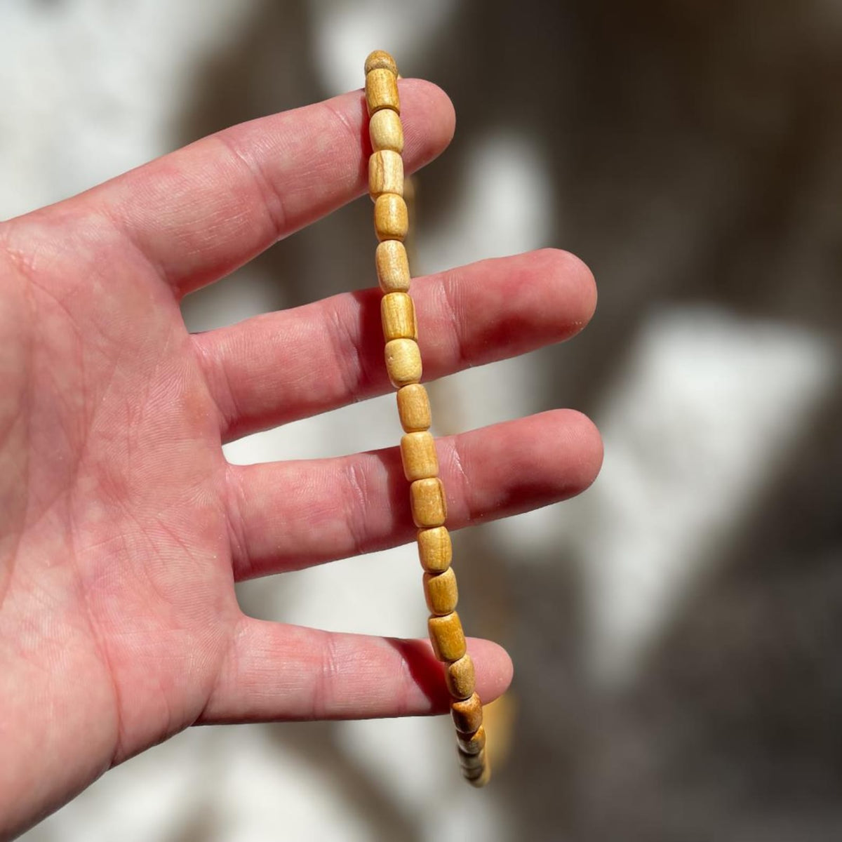 Palo Santo Kette, natürliche Holz Halskette aus Peru