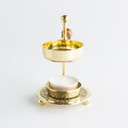 Räucherstövchen verstellbar Messing in gold mit Sieb zum räuchern mit Kerze