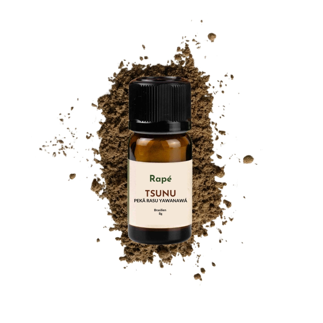 Rapeh, Rapè, Hape, aus Brasilien, Tsunu, Set, Rapé Tsunu von Peka Rasu aus Brasilien, 8g, im Glas wiederverschließbar, traditionelles Tsunu rapé, schamanischer Schnupftabak