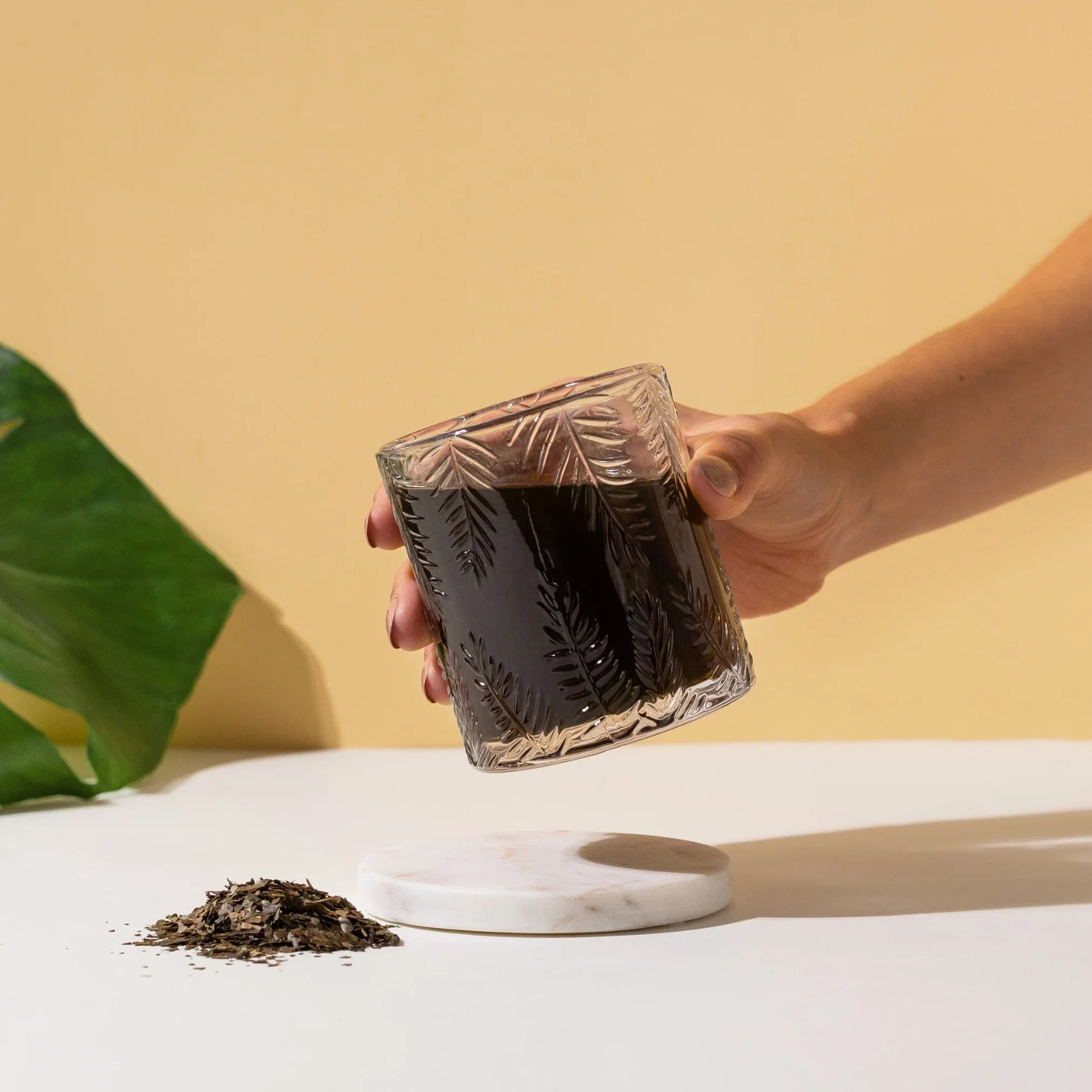 Wayusa, Guayusa, Ilex Guayusa, Wildsammlung, Energie Tee aus Ecuador vom Stamm der Kichwa, Mate, Kaffeeersatz, getrocknete Blätter ohne Zusatzstoffe, Wayusa in Tüte 100g, Guya, Matchachin, Tee im Glas, Mood