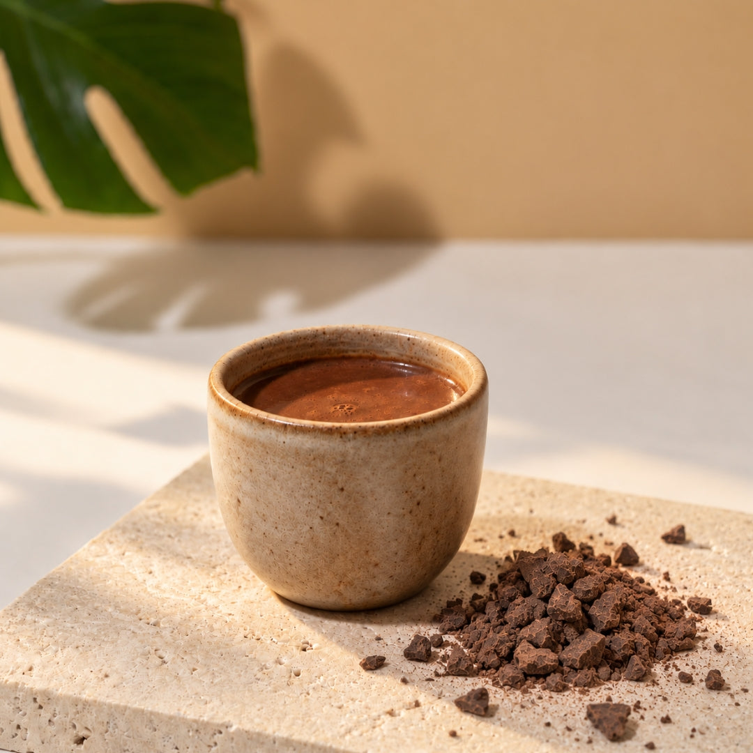 Zeremonieller Kakao, Ceremonial Blend – feiner zeremonieller Bio Kakao aus Peru. Eine harmonische Mischung aus Criollo und Trinitario Bohnen aus Juanjuí, mit mild-fruchtigem Aroma. Direkt und fair von Kleinbauern bezogen, ideal für Rituale, Meditation und tägliche Kakaozeremonien – erdend, sanft herzöffnend und belebend.